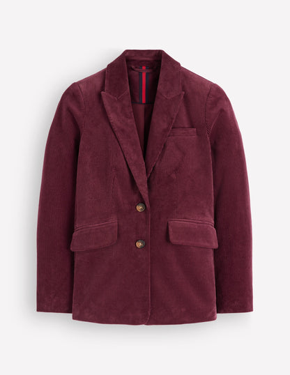 Stamford Cord Blazer-Dark Crimson