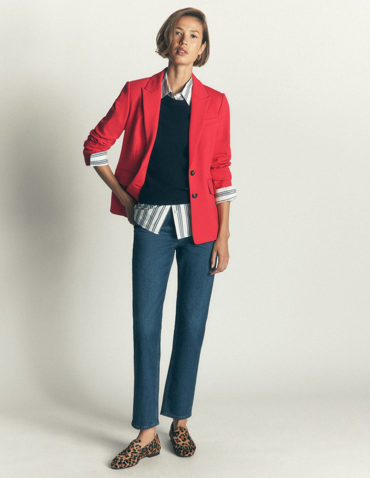Stamford Ponte Blazer-Royal Red