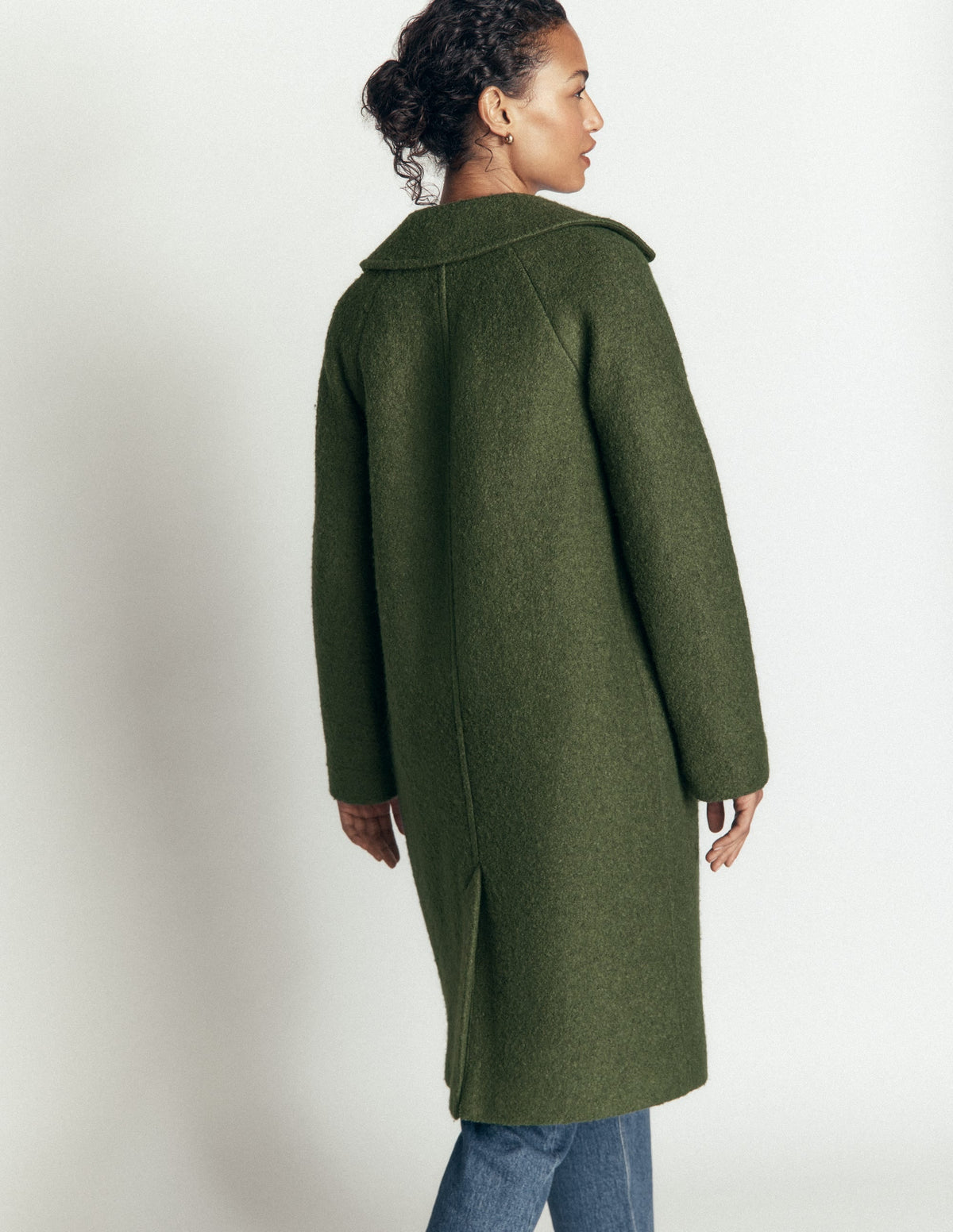 Cotswold Wool Coat-Hunter Green
