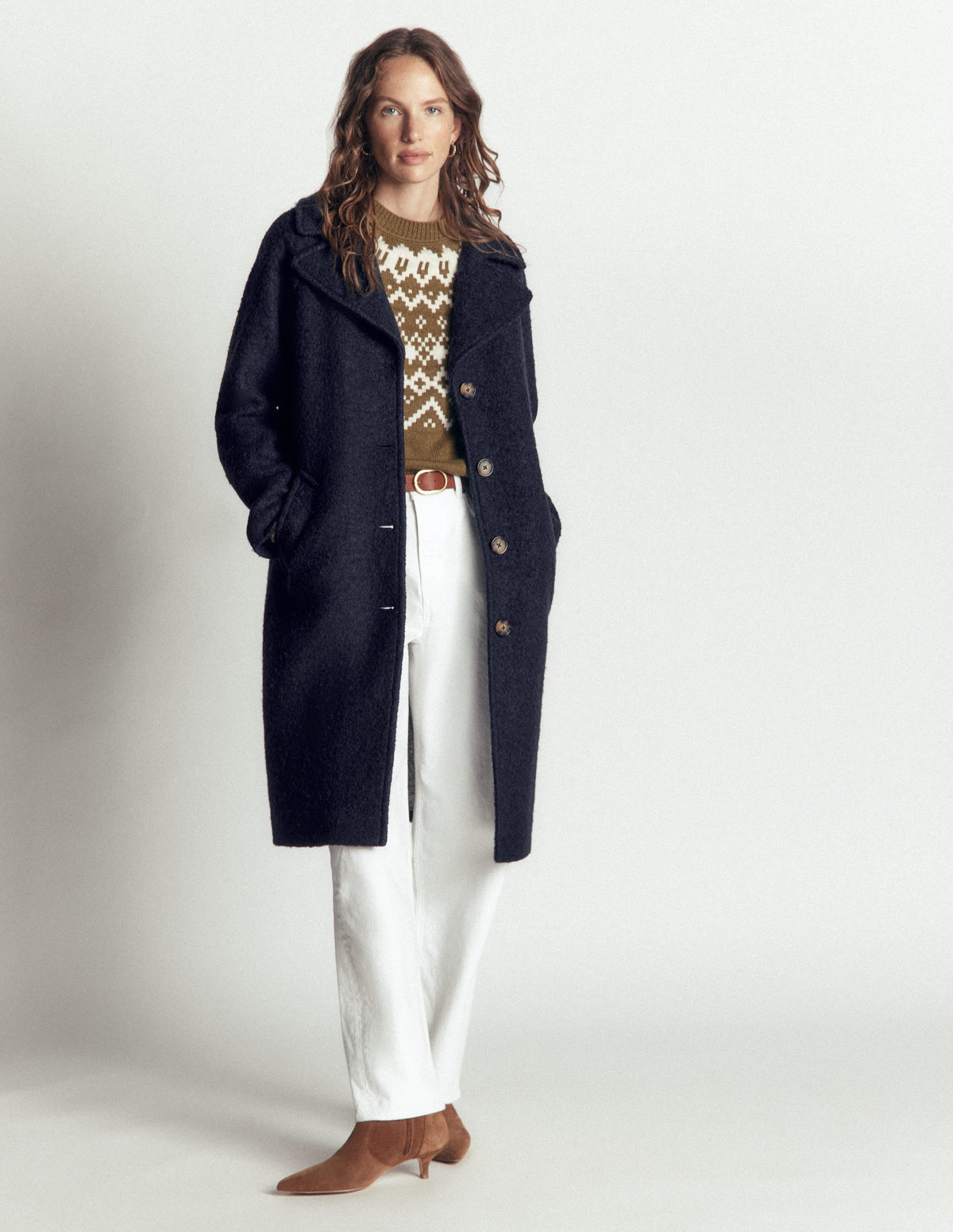 Cotswold Wool Coat-Navy