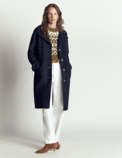 Cotswold Wool Coat-Navy