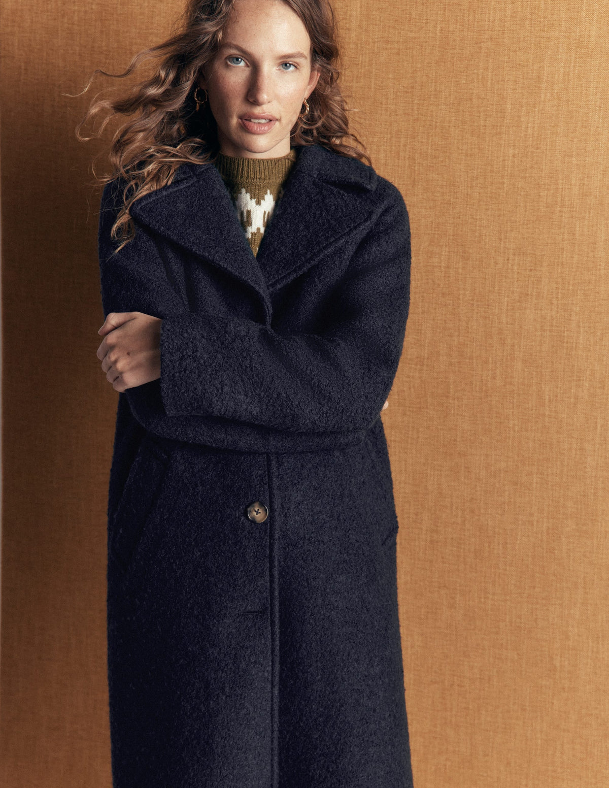 Cotswold Wool Coat-Navy