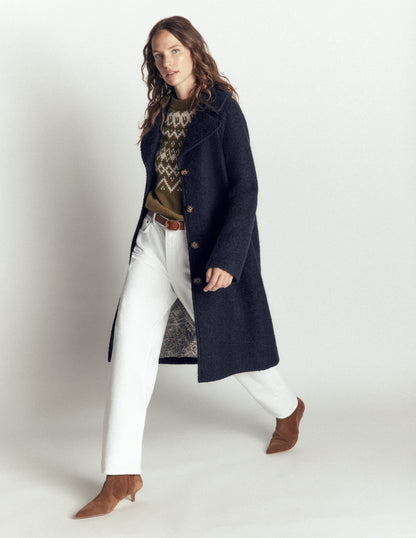 Cotswold Wool Coat-Navy