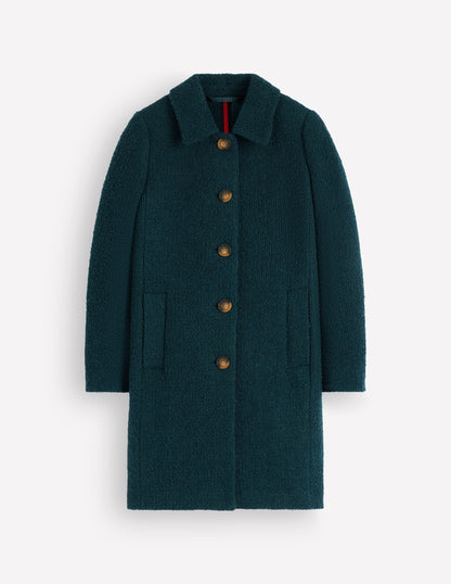 Aylesford Wool Coat-Teal Ocean