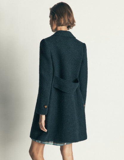 Aylesford Wool Coat-Teal Ocean