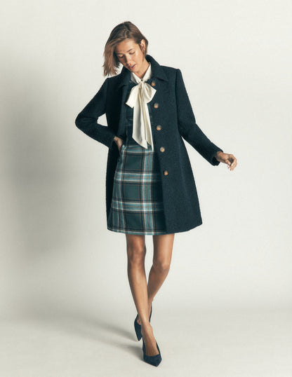 Aylesford Wool Coat-Teal Ocean