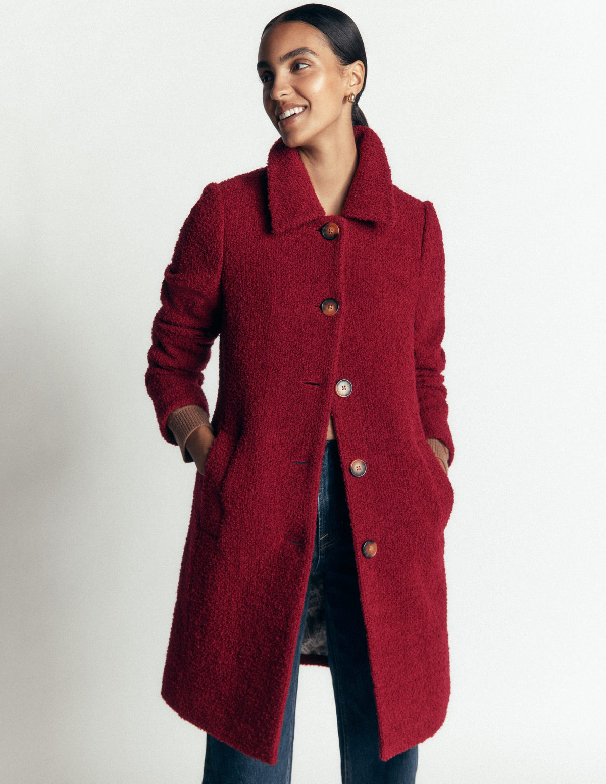 Aylesford Wool Coat-Vino