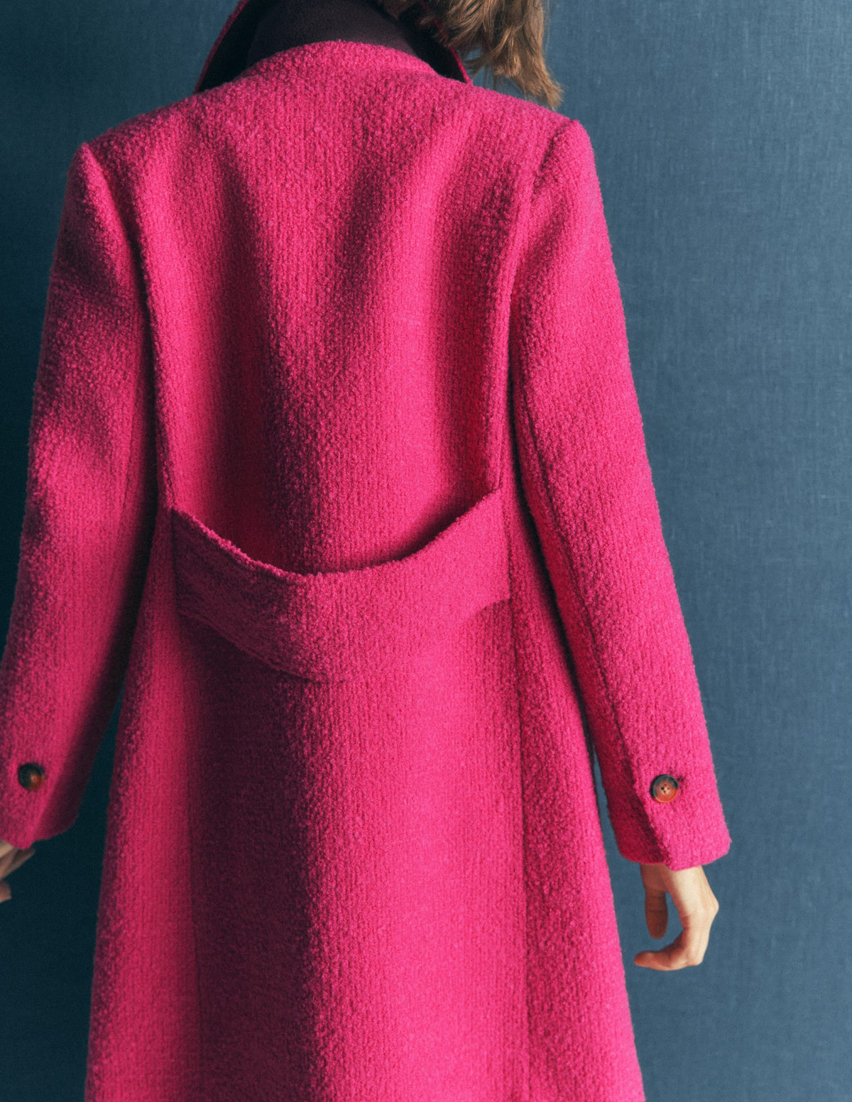 Aylesford Wool Coat-Bright Pink