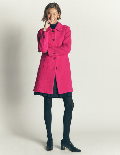 Aylesford Wool Coat-Bright Pink