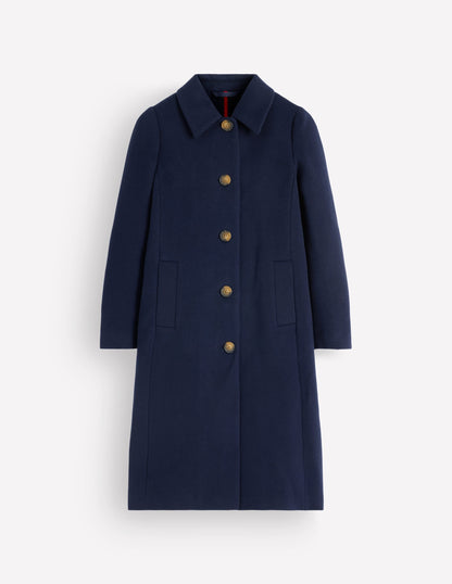 Aylesford Longline Coat-Navy