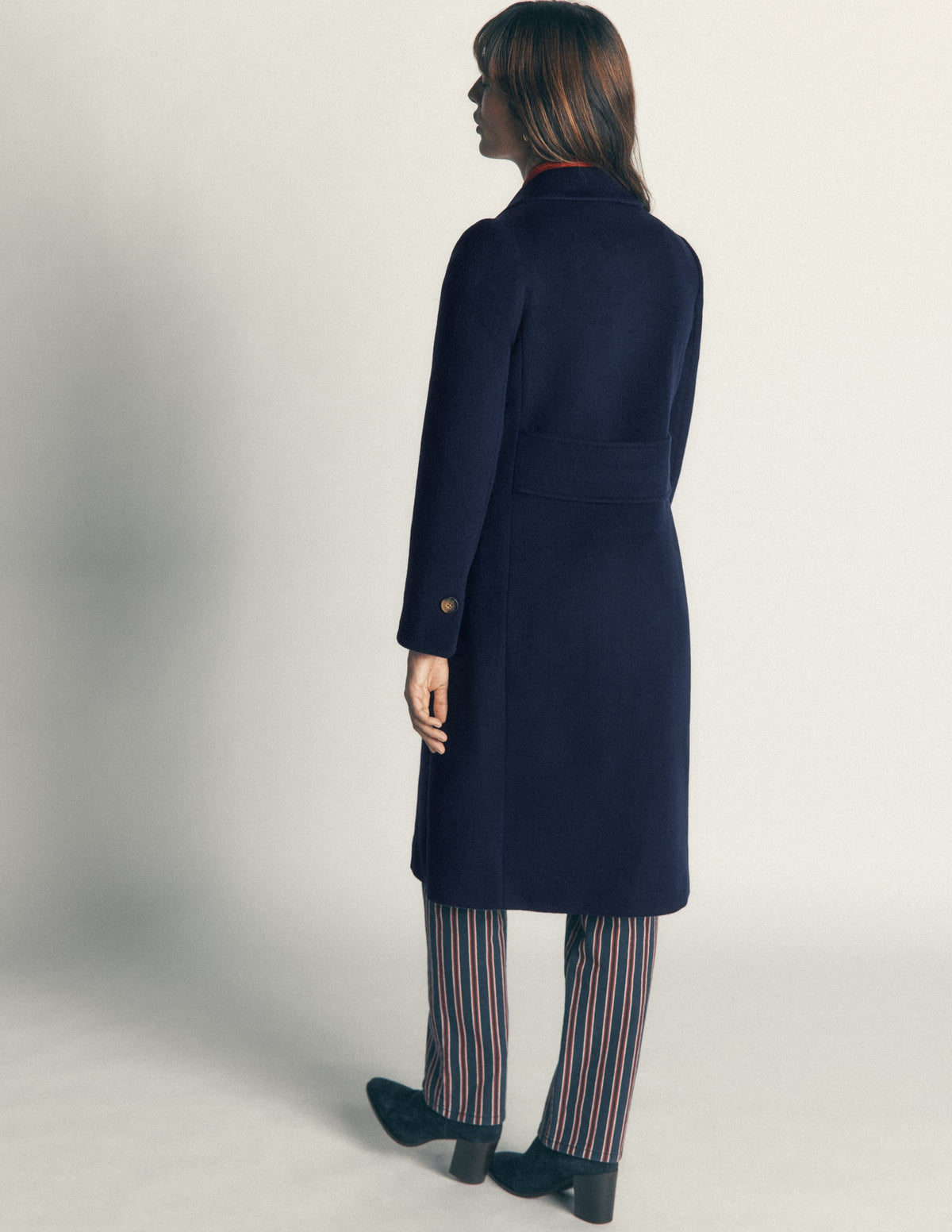 Aylesford Longline Coat-Navy