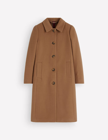 Aylesford Longline Coat-Camel Swooping Hearts
