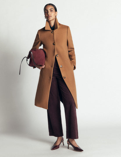 Aylesford Longline Coat-Camel Swooping Hearts