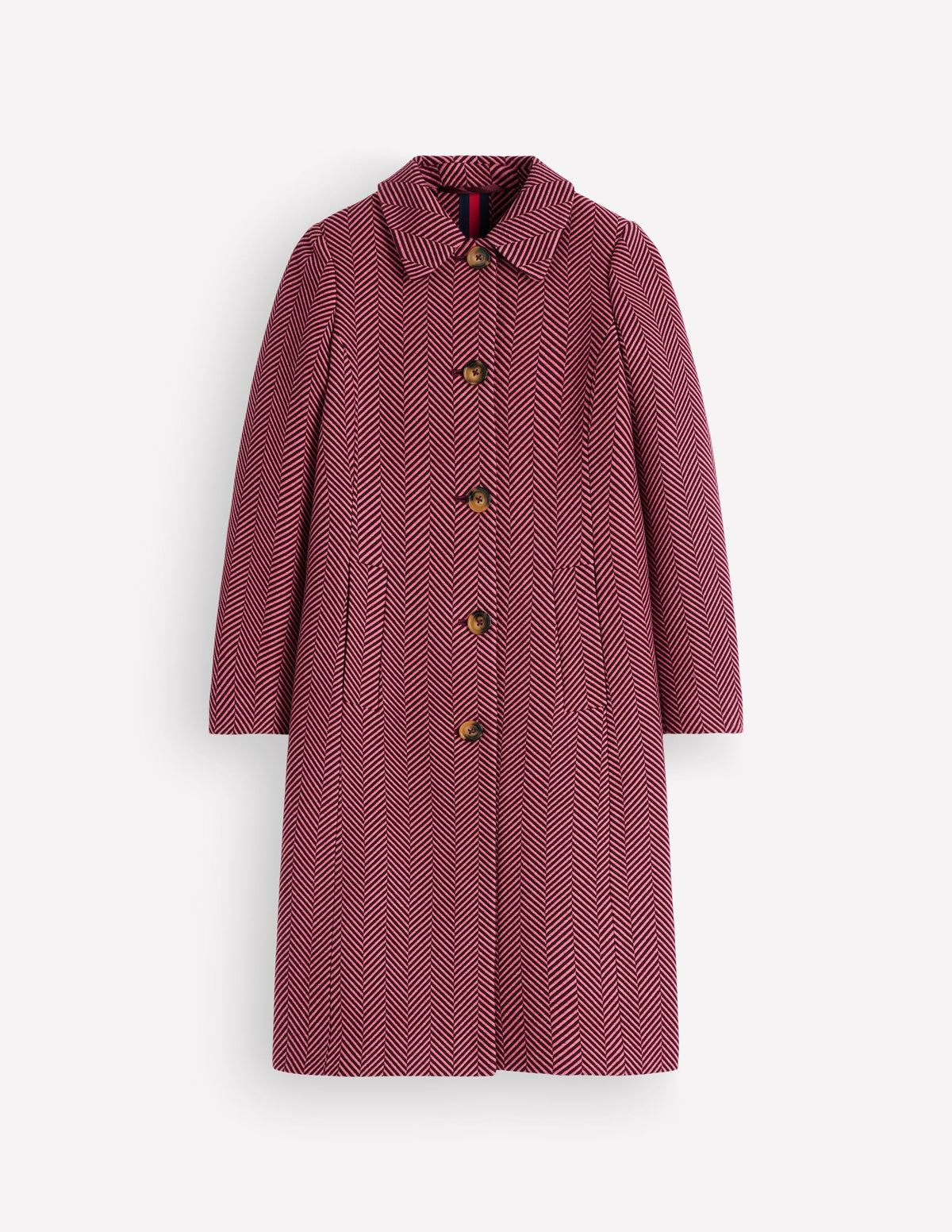 Aylesford Longline Coat-Herringbone
