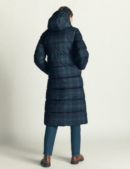 Long Raglan Padded Coat-Navy