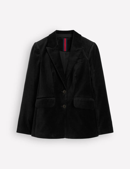 Stamford Velvet Blazer-Black