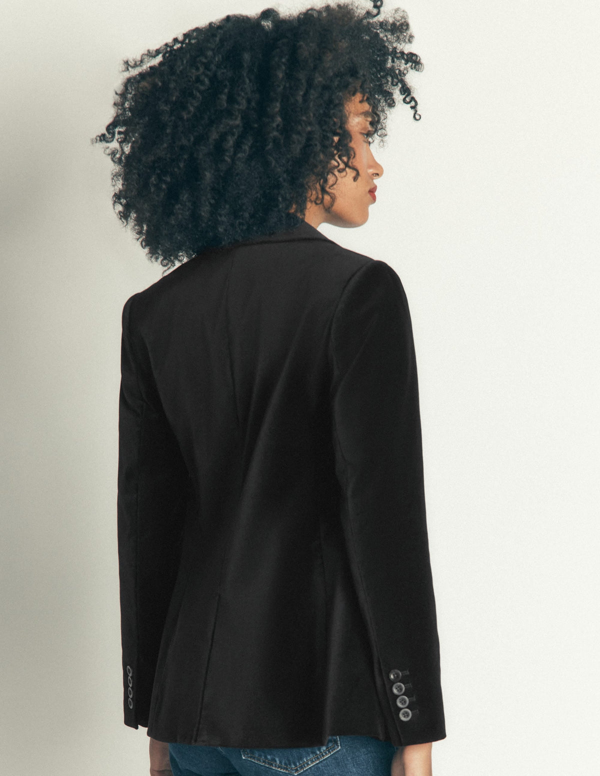 Stamford Velvet Blazer-Black