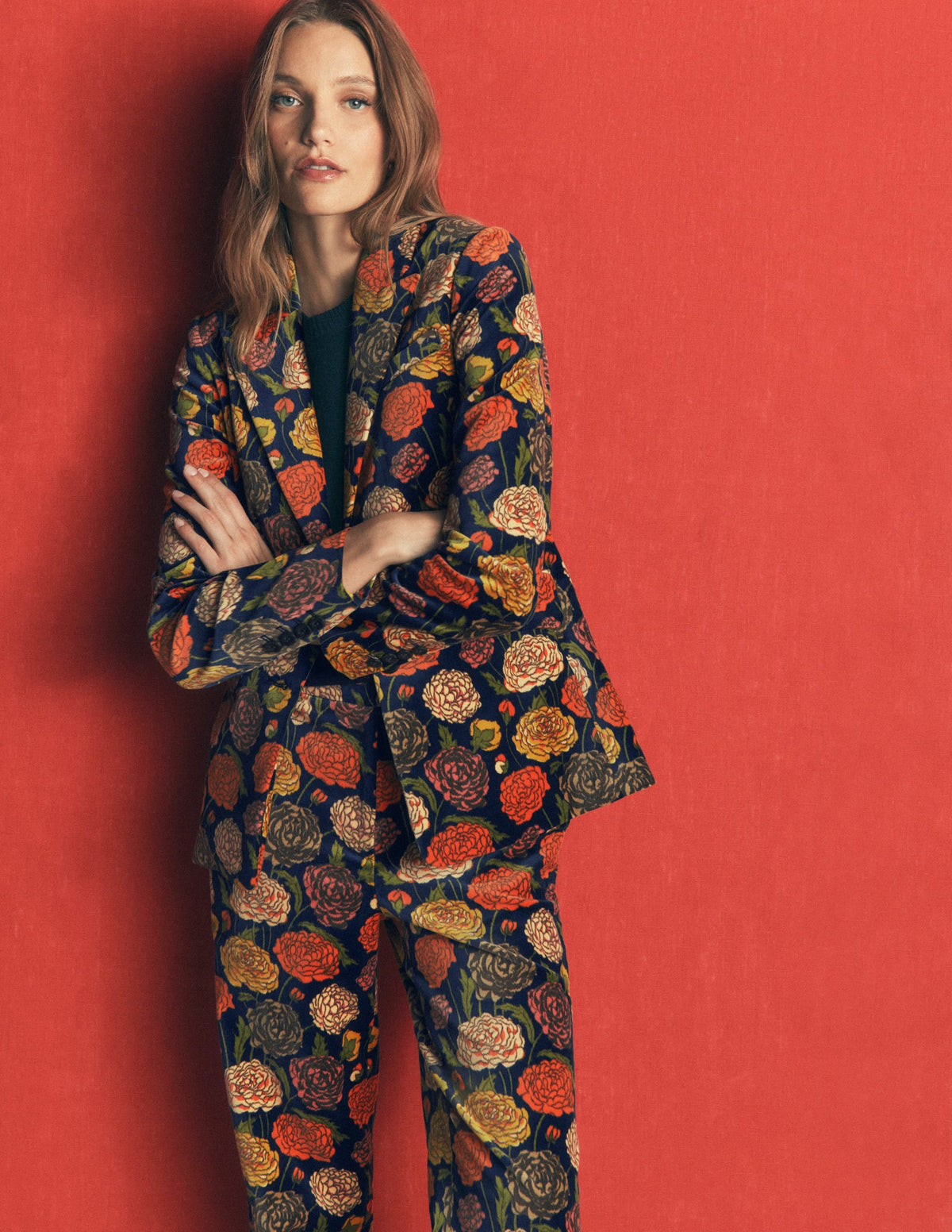 Stamford Velvet Blazer-Multi, Jewelled Bunch