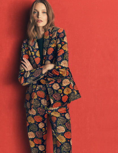 Stamford Velvet Blazer-Multi, Jewelled Bunch
