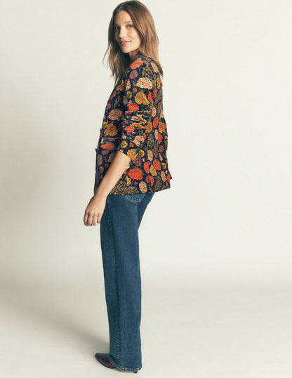 Stamford Velvet Blazer-Multi, Jewelled Bunch