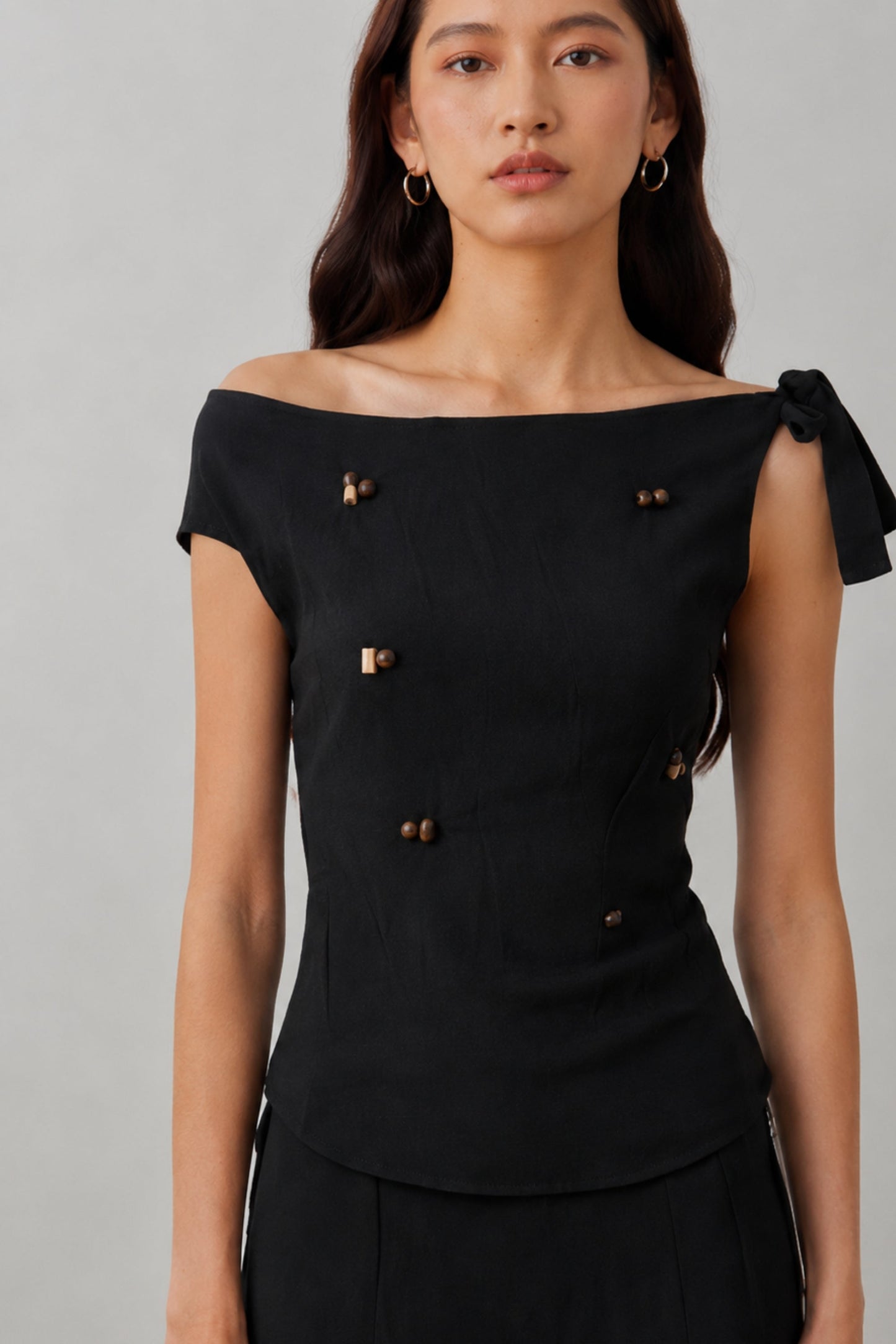 Noir Boat Neck Linen Co-ord