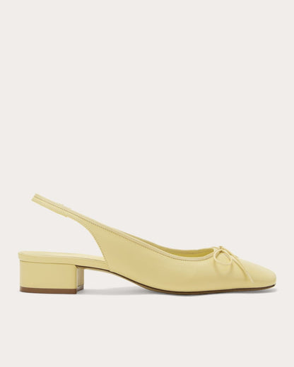 The Ballet Slingback Heel | Straw