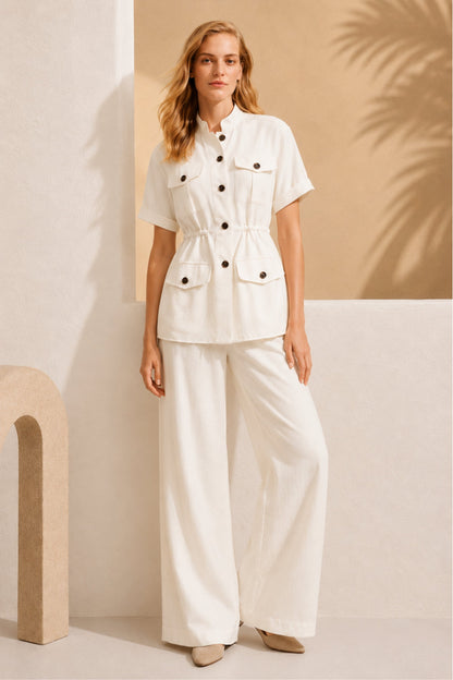 Vanilla Utility Linen Coord