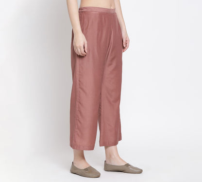 Peach Straight Plazzo