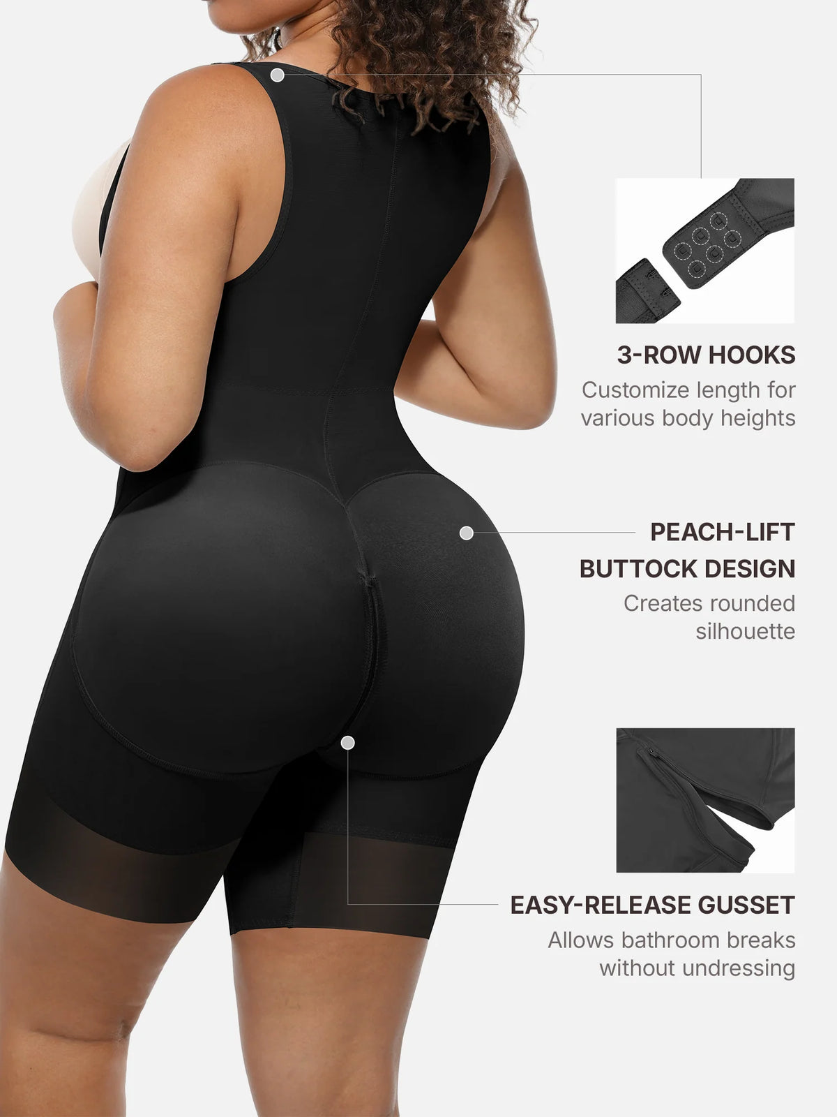 V-Shaped Faja Tummy Control Butt Lift Shapewear Bodysuit