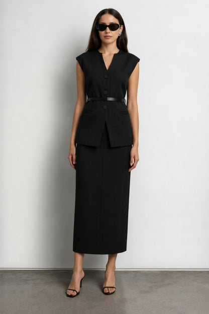 Black Magic Waistcoat Skirt Co-ord Set