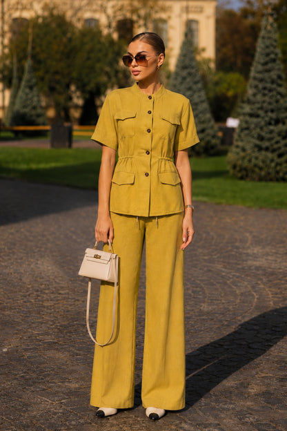Honey Utility Linen Coord