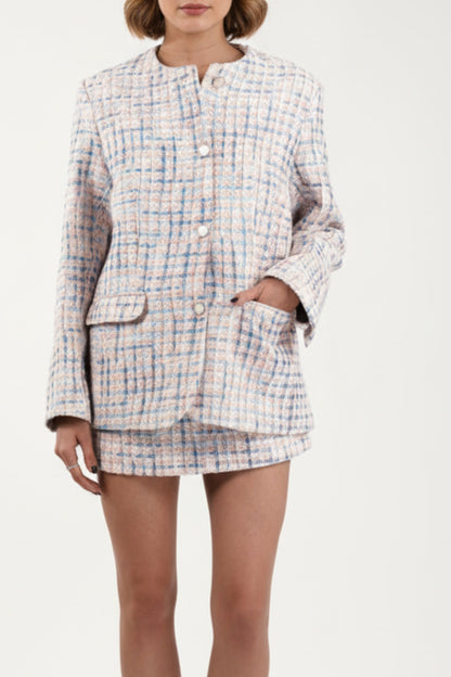 Frosted Grace Tweed Blazer