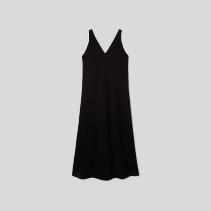 The City Stripe Midi Dress | Black