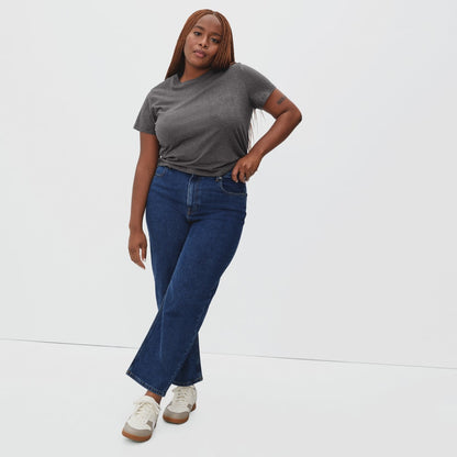 The Organic Cotton Box-Cut Pocket Tee | Charcoal | No Pocket