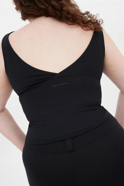 Black Meredith Bow Tank