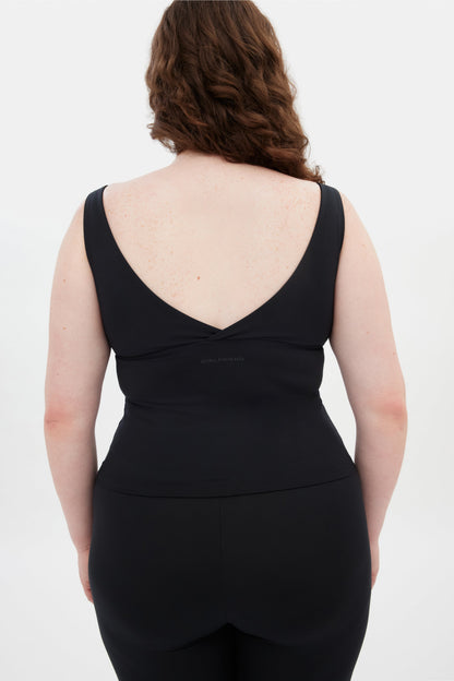 Black Meredith Bow Tank