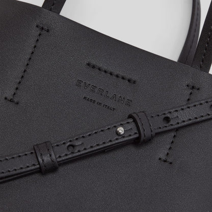 The Luxe Italian Leather Crossbody | Black