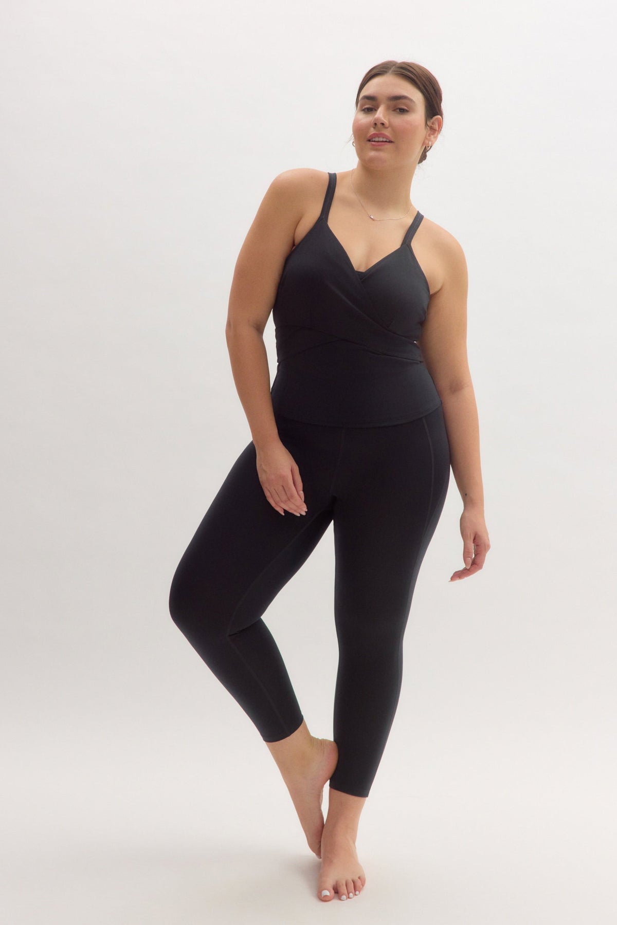 Black Tabitha Wrap Tank