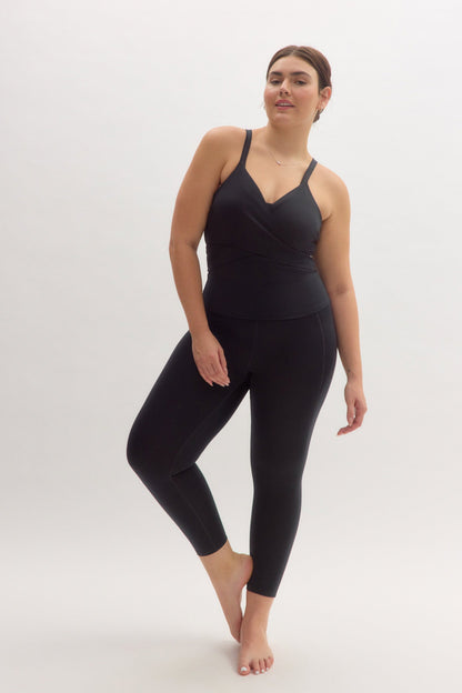 Black Tabitha Wrap Tank