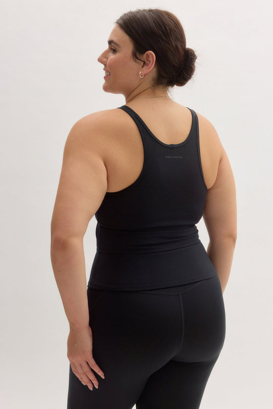 Black Tabitha Wrap Tank