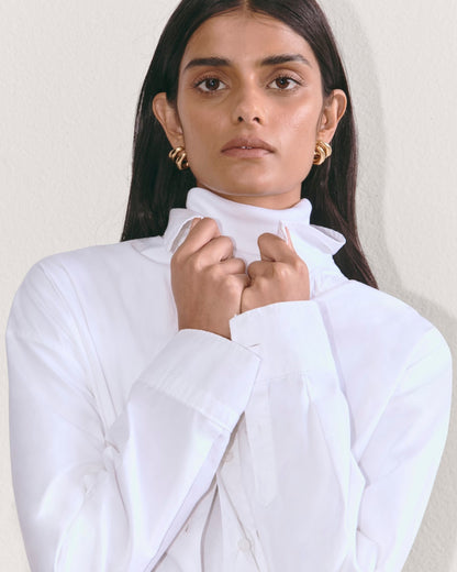 The Luxe Rib Turtleneck | White