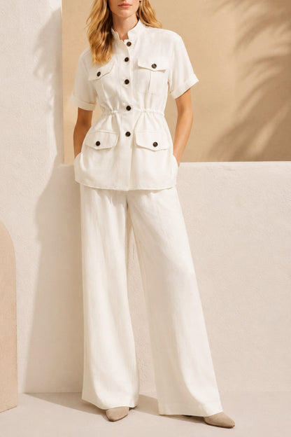 Vanilla Utility Linen Coord