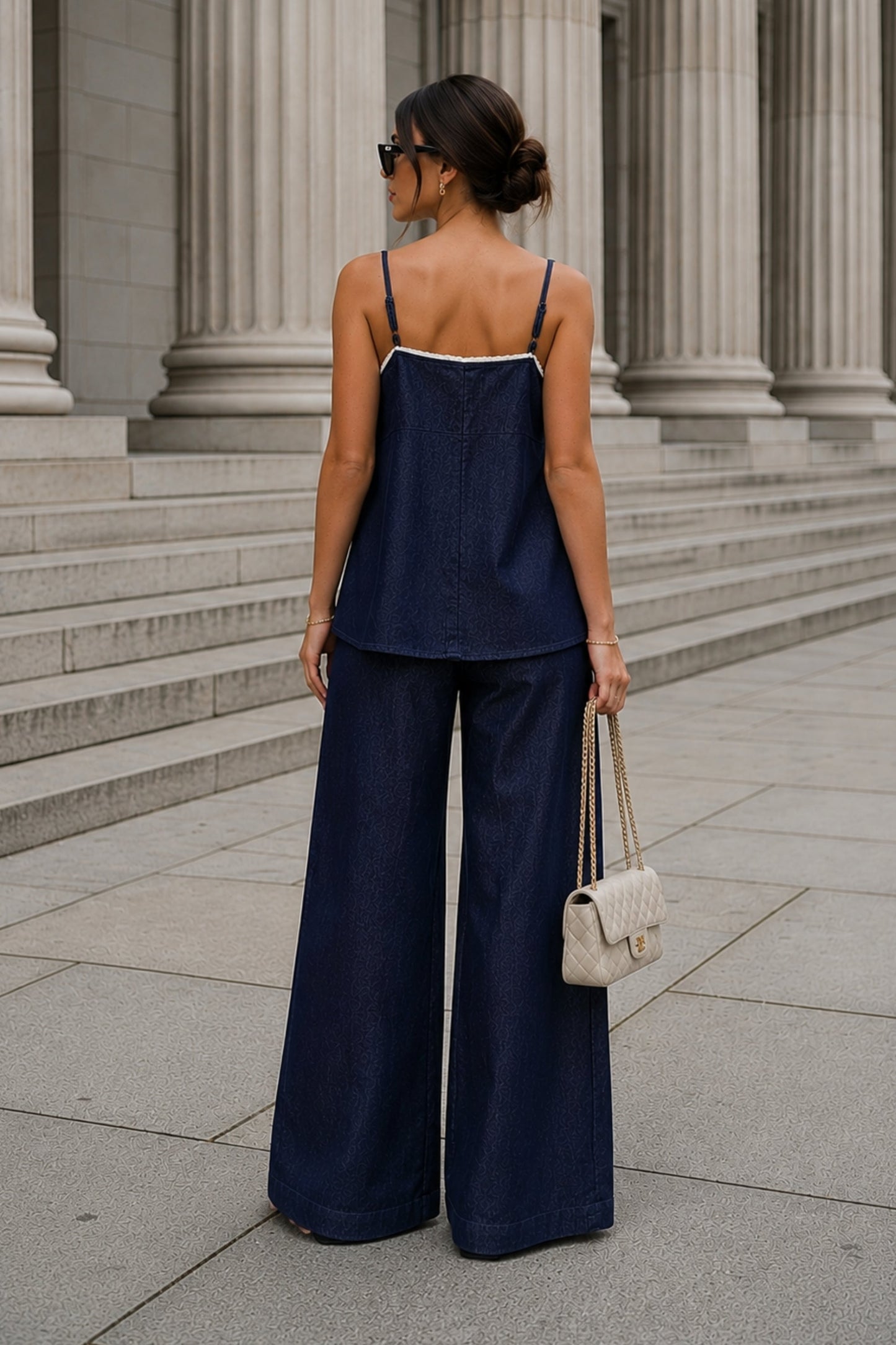 Margaret Denim Flared Co-ord Set