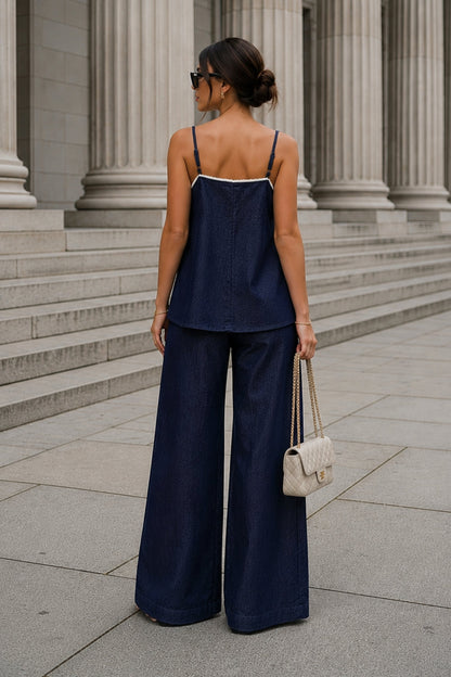 Margaret Denim Flared Co-ord Set