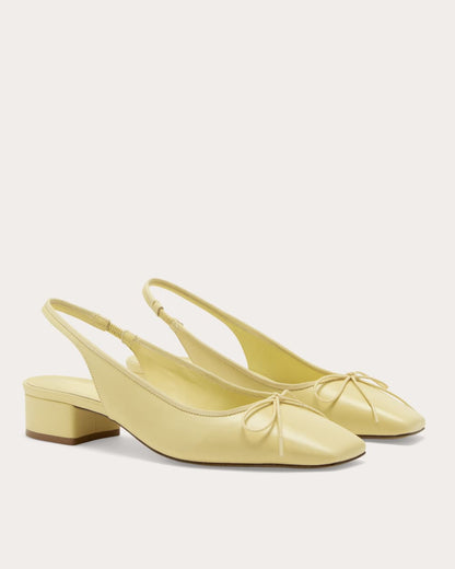 The Ballet Slingback Heel | Straw