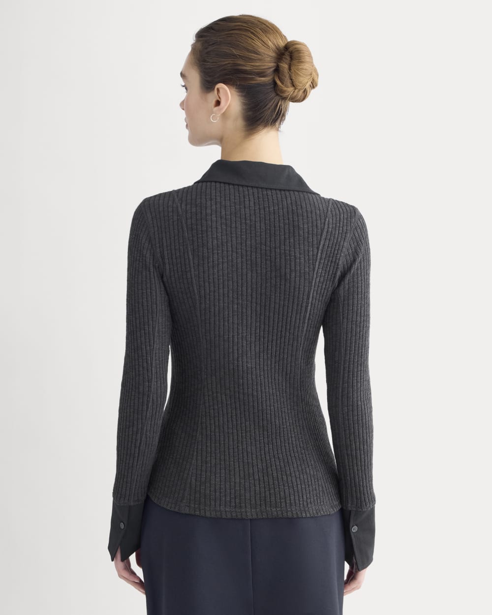 Cozy Rib Button-Up | Black