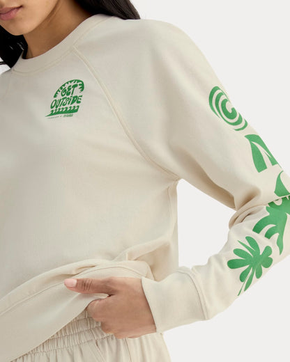 The Off-Duty Long-Sleeve Tee | Natural / Green