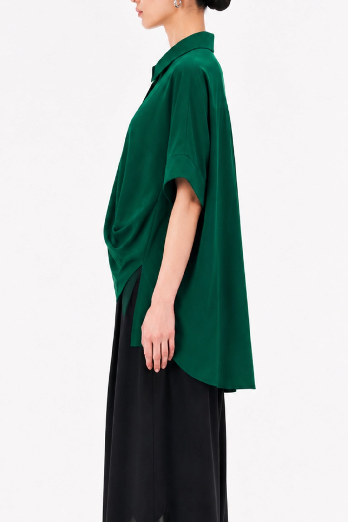 Emerald Cross Hem Shirt