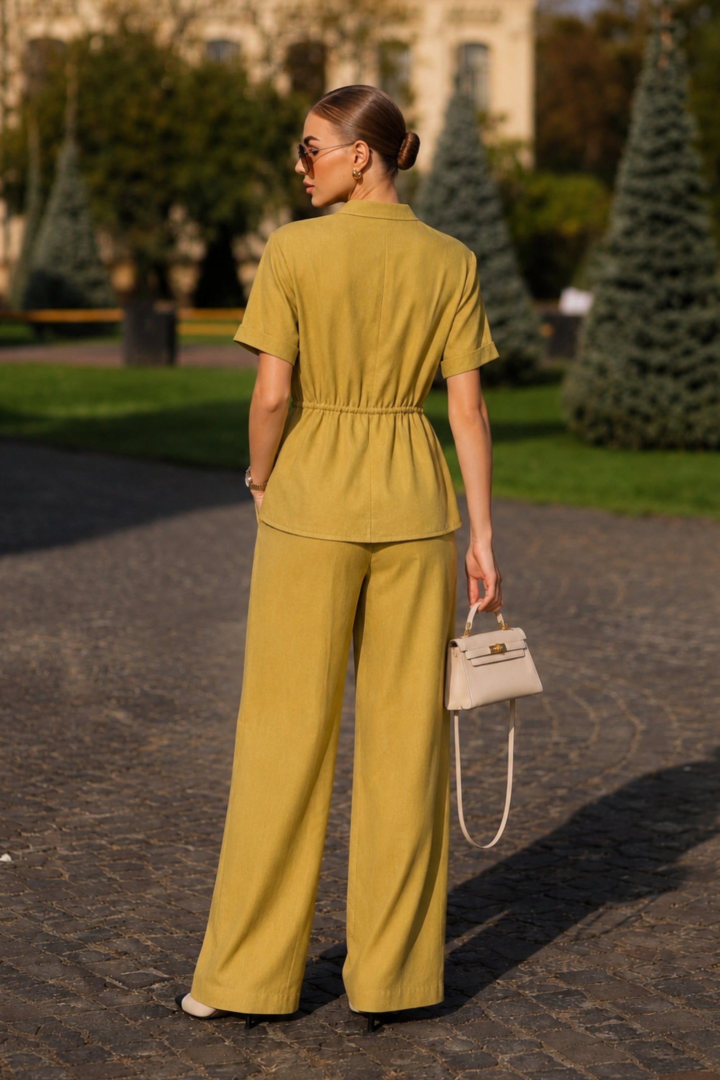 Honey Utility Linen Coord