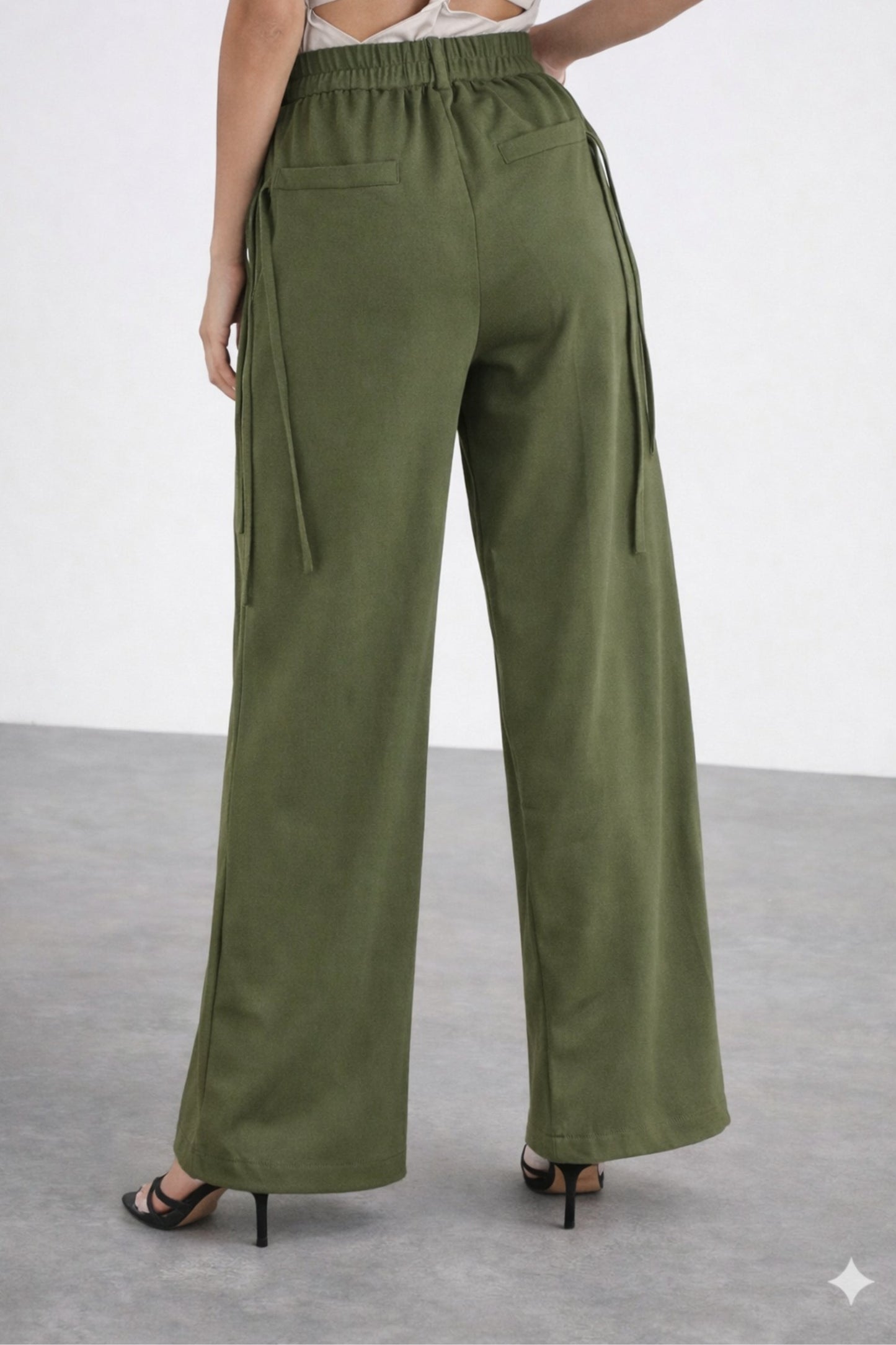 Green Pants with Pocket Strings